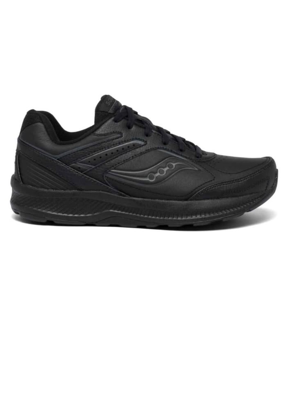 Saucony Men's Black Leather Walking Shoe